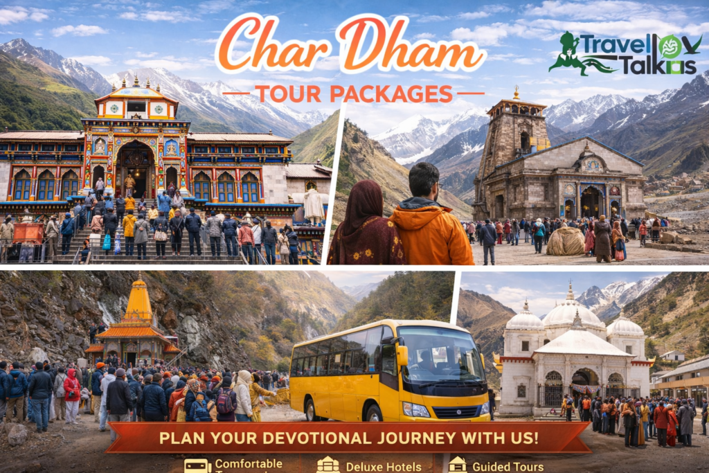Kedarnath temple on the Char Dham Yatra package route